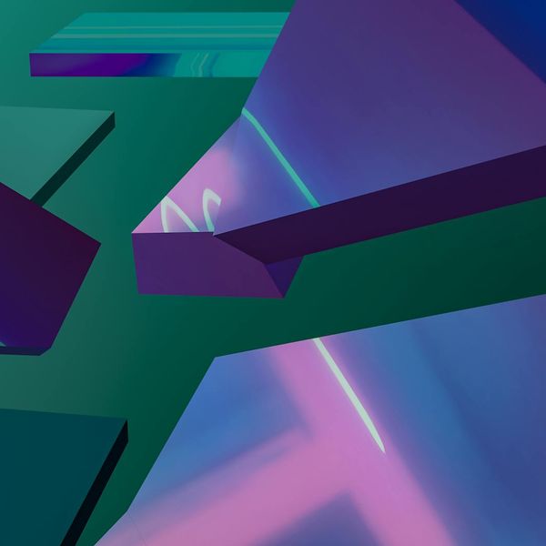 Abstract purple and black composition representing calmness and structured routine